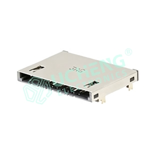 SD卡座 4.0规格板上型易插拔19P