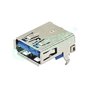 USB3.0 AF 90Deg 16.5 Crimped Edge Bent Pin