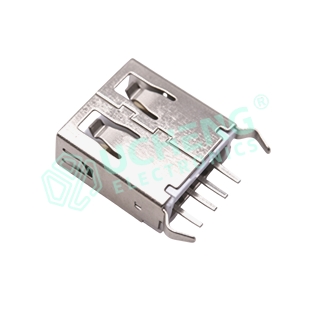 USB2.0 Vertical 13.7 Straight Edge Bent Pin