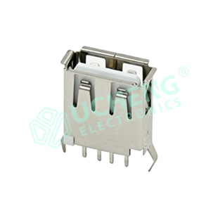USB2.0 AF 180Deg Crimped Edge Bent Pin