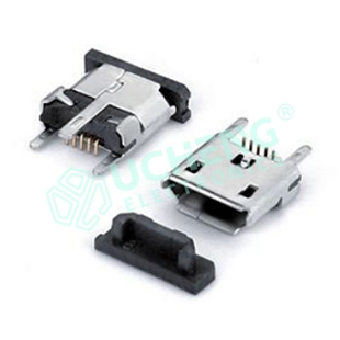 Micro 5P 180Deg Vertical SMT H6.7/7.8/10.5 Crimped Edge