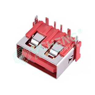 USB2.0 AF 90Deg 6.3 Rear 2P Straight Edge High Current