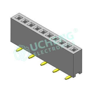 1.27mm Single Row SMT Female Header H4.3