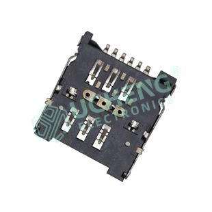 SIM-164Y-Micro SIM卡座 翻盖式 6P 1.8H-