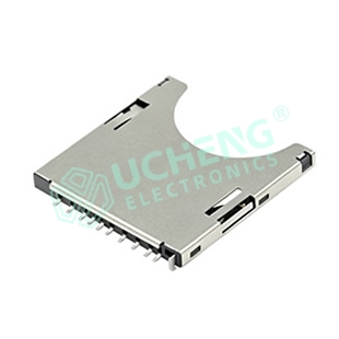 10P Push-Push Horizontal SMT Inner Solder SD Socket
