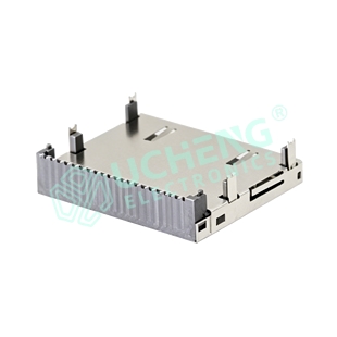 SD-190Y-SD卡座 耐高温数码板下型安防21P带开关-