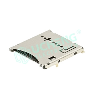 Push TF Socket DIP+SMT Shell 6P/9P w/CD Pin