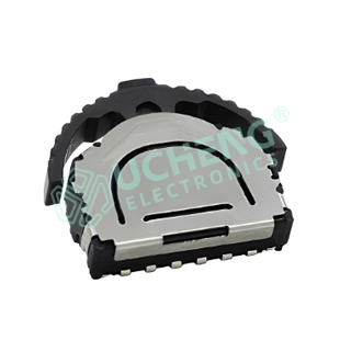 11.80mm × 11.60mm SMD 3-position scroll wheel multi-function switch